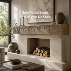 Solid Beam Fireplace Mantel