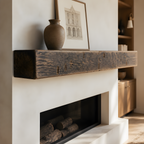 Solid Beam Fireplace Mantel