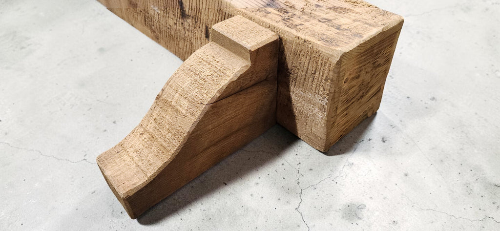 Rustic solid pine wood fireplace mantel corbel shelf support  brackets