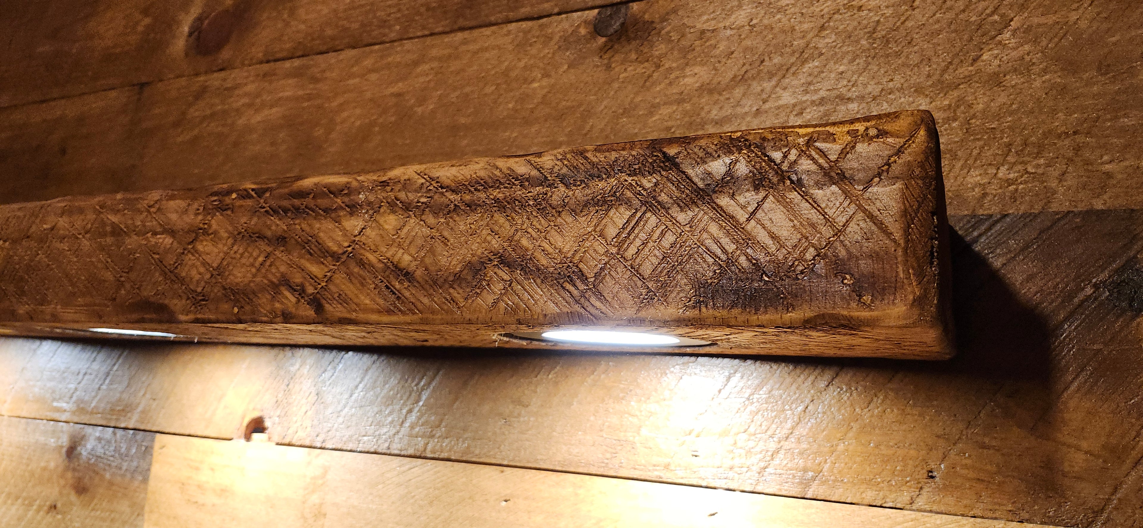 rustic wood wall mount kitchen or bath bathroom vanity light lamp made with distressed reclaimed look wood