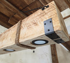 rustic wood hanging chandelier lamp barn beam distressed wood reclaimed wood farmhouse cabin