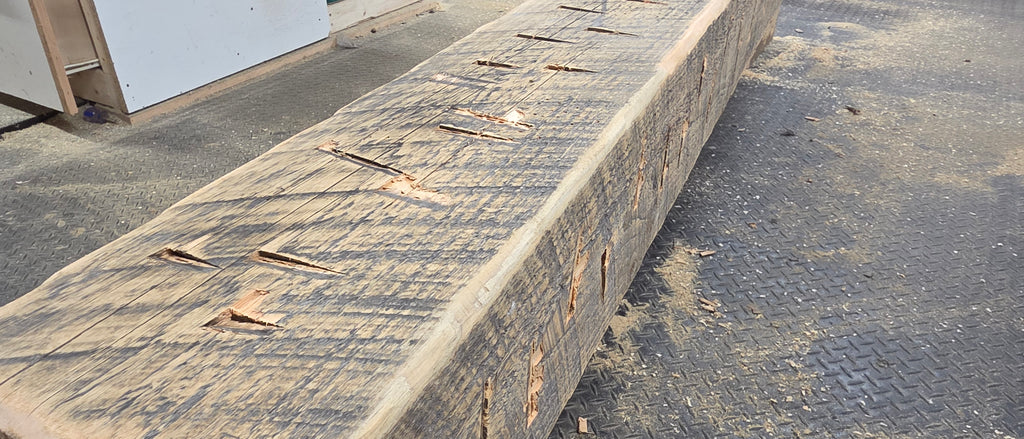 Solid Beam Fireplace Mantel