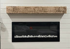Rustic wood hand hewn barn beam mantel custom made with a reclaimed aged distressed antique look