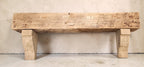 Rustic wood hand hewn barn beam mantel custom made with a reclaimed aged distressed antique look