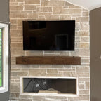 Rustic Wood Fireplace Mantel